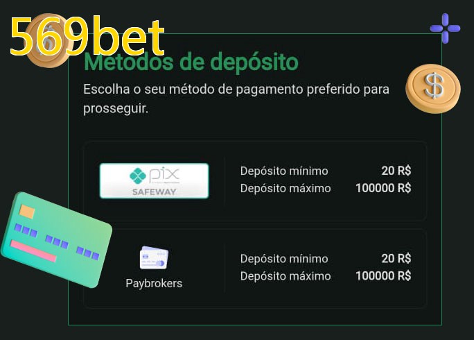 O cassino 569betbet oferece uma grande variedade de métodos de pagamento